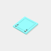 Blauwe kabouter met paddenstoelen post-it® notes (Schuin)