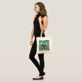 Blauwe kabouter  tote bag (Voorkant (model))