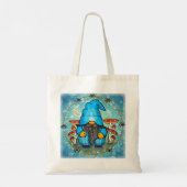Blauwe kabouter  tote bag (Achterkant)
