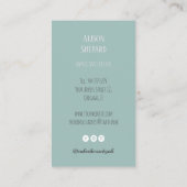 Blauwe kake, Cupcake-Visitekaartjes Visitekaartje (Achterkant)