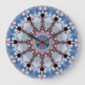 Blauwe kaleidoscoopklok grote klok (Voorkant)