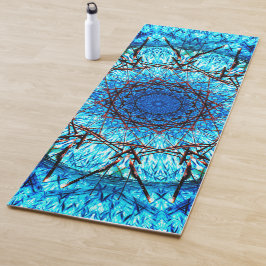 Blauwe Kaleidoscopie Yogamat