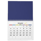 Blauwe kalender met Feestdagen 2025 (Jan 2026)