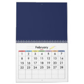 Blauwe kalender met Feestdagen 2025 (Feb 2026)