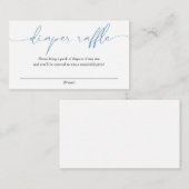 Blauwe kalligrafie, luierbehuizing informatiekaartje (Voorkant / Achterkant)