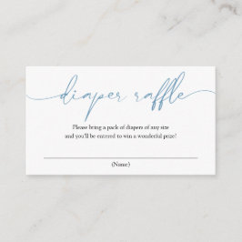 Blauwe kalligrafie, luierbehuizing informatiekaartje