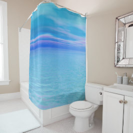 Blauwe Kalm Oceaan Douchegordijn
