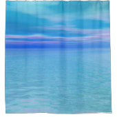 Blauwe Kalm Oceaan Douchegordijn (Voorkant)