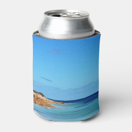 Blauwe kalmte van de oceaan, blikjeskoeler (Blikje Voorkant)