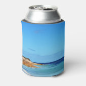 Blauwe kalmte van de oceaan, blikjeskoeler (Blikje Achterkant)