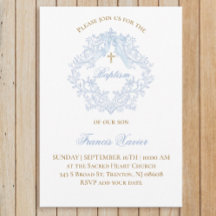 blauwe kam baby jongen Doop