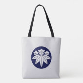  Blauwe Kamakura Minamoto Japan Mon Art Tote Bag (Achterkant)