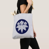  Blauwe Kamakura Minamoto Japan Mon Art Tote Bag (Dichtbij)