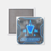 Blauwe Kamikaze Vodka Shot Magneet (Voorkant / Achterkant)