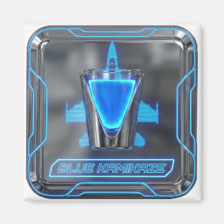 Blauwe Kamikaze Vodka Shot Magneet