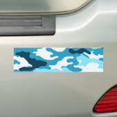 Blauwe kamouflage bumpersticker (Op auto)