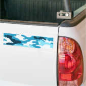 Blauwe kamouflage bumpersticker (Op Truck)