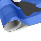 Blauwe kamouflage cadeaupapier (Rol Hoek)