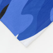 Blauwe kamouflage fleece deken (Hoek)