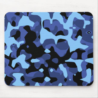 Blauwe kamouflage muismat