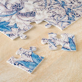Blauwe Kamperfoelie (door William Morris) Legpuzzel (Zijkant)