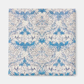 Blauwe Kamperfoelie (door William Morris) Magneet (Voorkant)