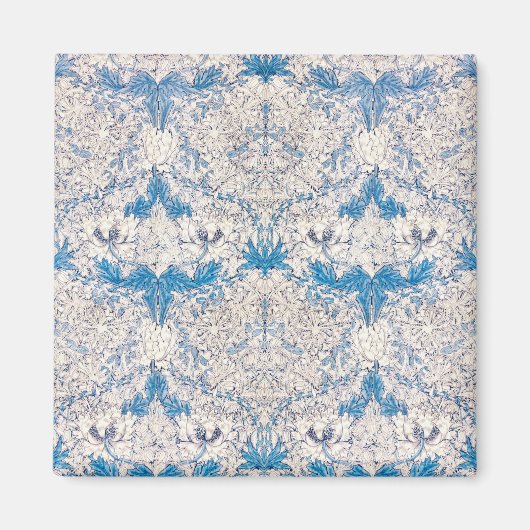 Blauwe Kamperfoelie (door William Morris) Magneet (Voorkant)