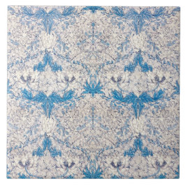 Blauwe Kamperfoelie (door William Morris) Tegeltje