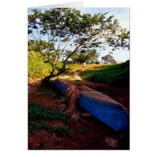 Blauwe kano en ook Tino