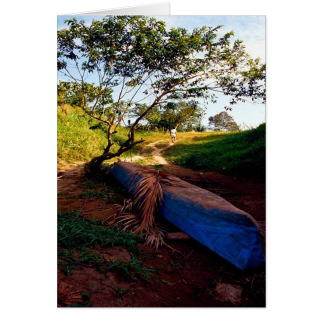 Blauwe kano en ook Tino (Voorkant)