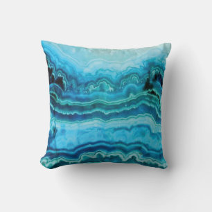 Blauwe kant Agate natuurlijke gemstone textuur Kussen