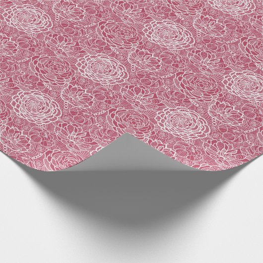 Blauwe kant blokachtergrond cadeaupapier (Hoek)