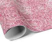 Blauwe kant blokachtergrond cadeaupapier (Rol Hoek)