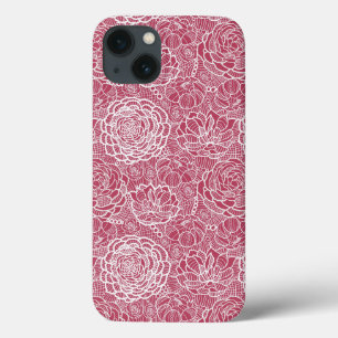 Blauwe kant blokachtergrond iPhone 13 hoesje
