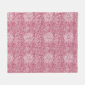 Blauwe kant blokachtergrond fleece deken (Voorkant (Horizontaal))