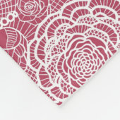 Blauwe kant blokachtergrond fleece deken (Hoek)