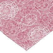 Blauwe kant blokachtergrond korte tafelloper (Hoek)