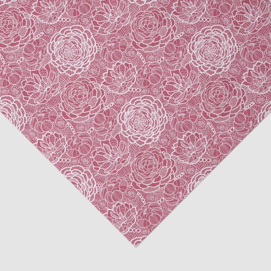 Blauwe kant blokachtergrond tissuepapier (Detail)