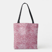 Blauwe kant blokachtergrond tote bag (Achterkant)