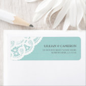 Blauwe kant dagelijks retour adreslabels etiket (Insitu)