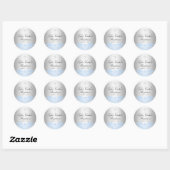 Blauwe Kant & Doopkruissticker Ronde Sticker (Vel)