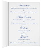 Blauwe kant en lint - Vertrouwensmenukaarten (Binnen (Rechts))