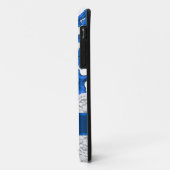 Blauwe kant gepersonaliseerde foto sjabloon Case-Mate iPhone case (Achterkant/links)