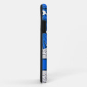 Blauwe kant gepersonaliseerde foto sjabloon Case-Mate iPhone case (Achterkant/rechts)