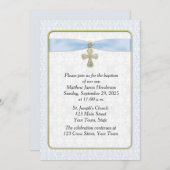 Blauwe kant, gouden kruis, religie kaart (Voorkant / Achterkant)