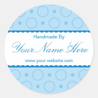 Blauwe kant handgemaakt door gepersonaliseerde Sti Ronde Sticker