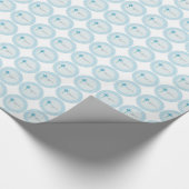 Blauwe Kant Jongens Doop Cadeaupapier (Hoek)