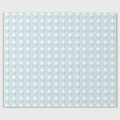 Blauwe Kant Jongens Doop Cadeaupapier (Vlak)