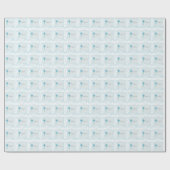 Blauwe Kant Jongens Doop Cadeaupapier (Vlak)