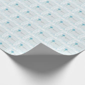 Blauwe Kant Jongens Doop Cadeaupapier (Hoek)